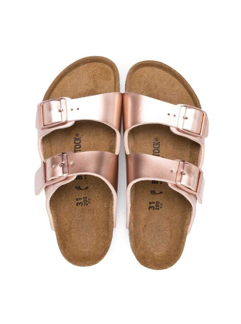 Birkenstock Kids Arizona Electric Birko Flor Sapatos Planos Rosa