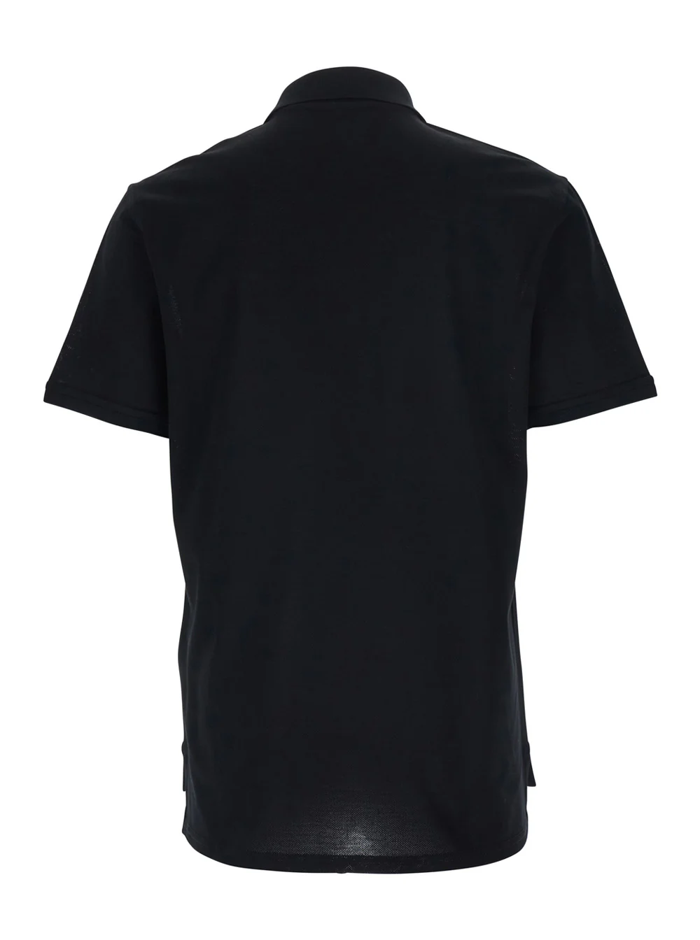 Camiseta Preta Givenchy com Patch de Logotipo na Frente em Algodão para Homens Camisetas E