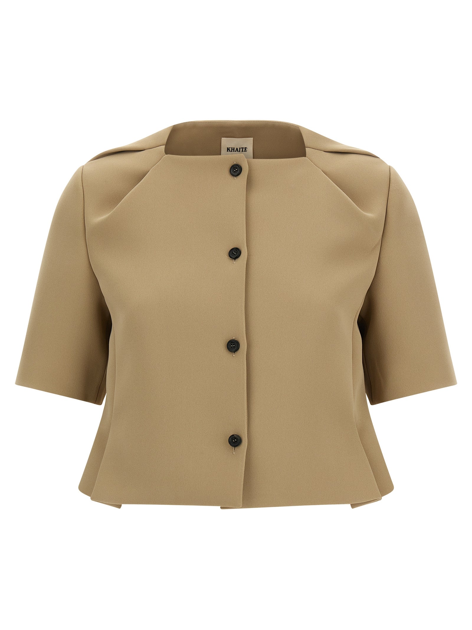 Jaqueta Khaite Franc Bege Poliéster Blazer, Roupas Completas
