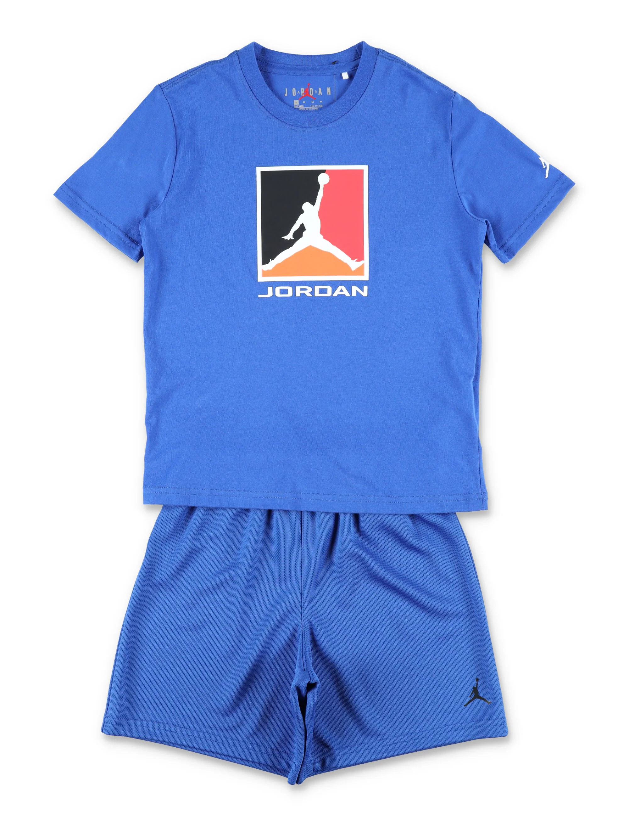 Conjunto Nike Jordan Jordan Nike Infantil com Logotipo Camiseta Azul