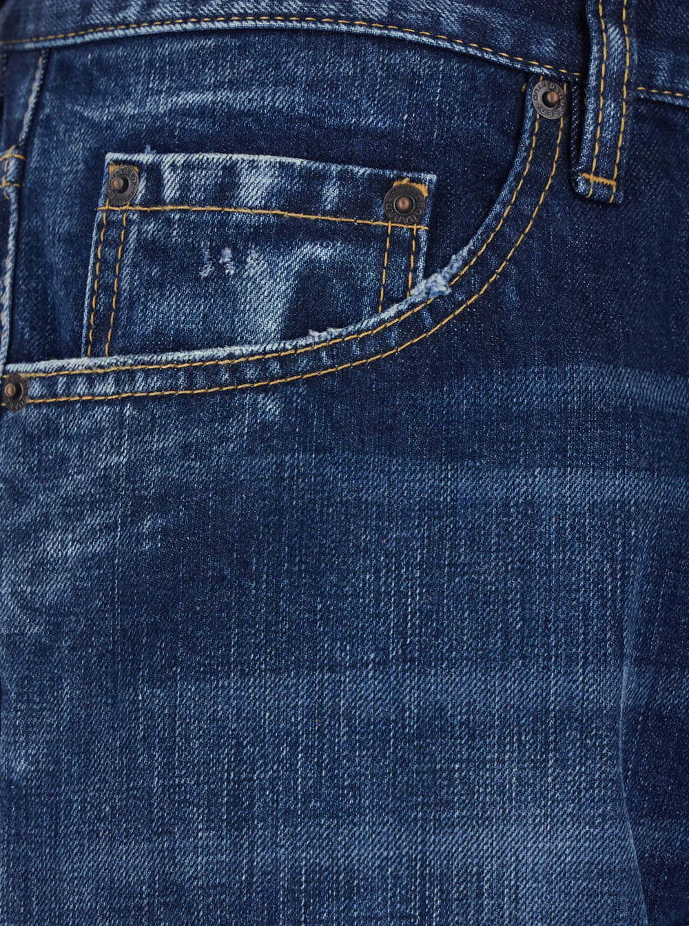 Calças Dsquared2 642 Azuis com Patch de Logotipo na Parte de Trás em Denim Homem Azul