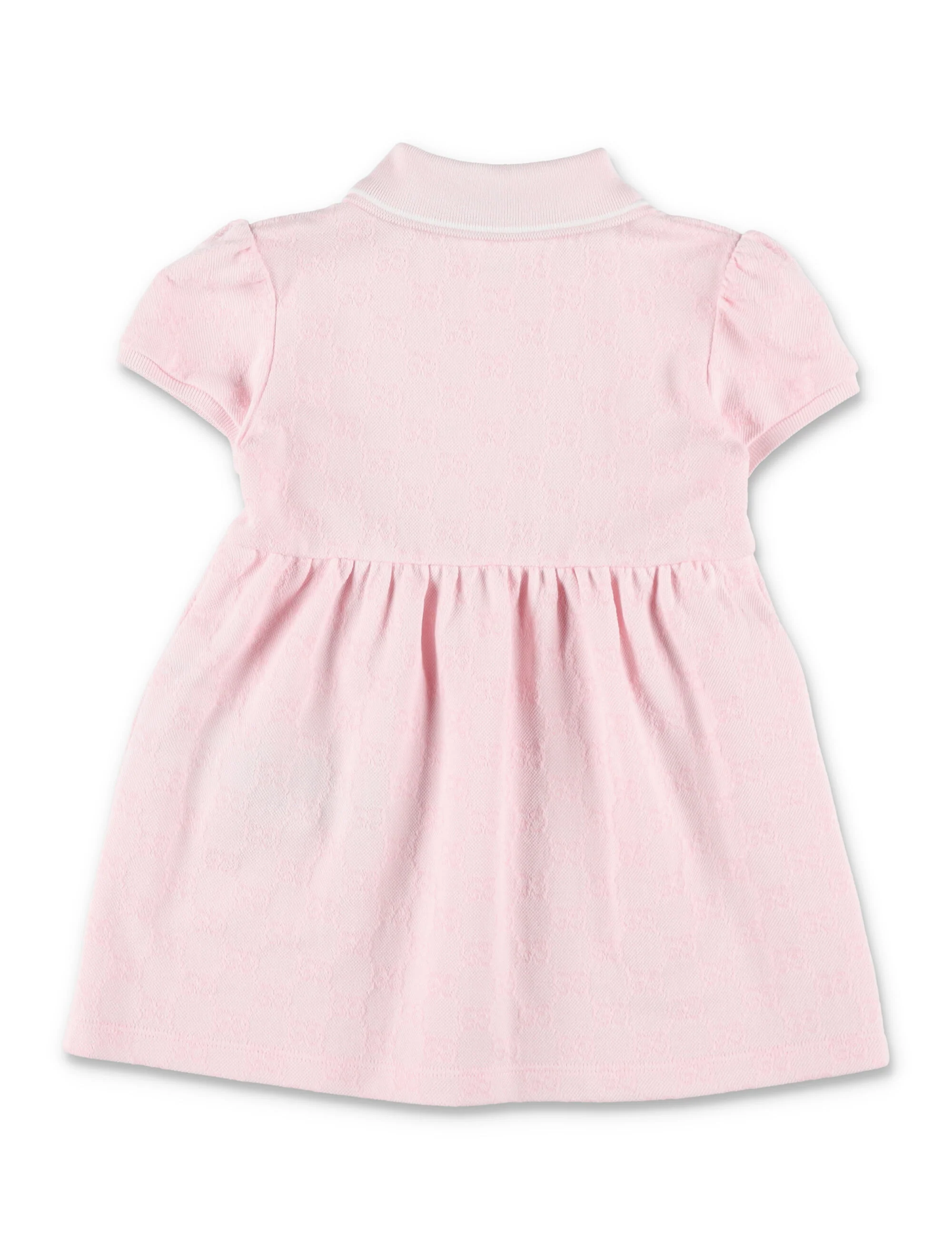 Vestido de piqué de algodão GG Gucci para bebê Rosa