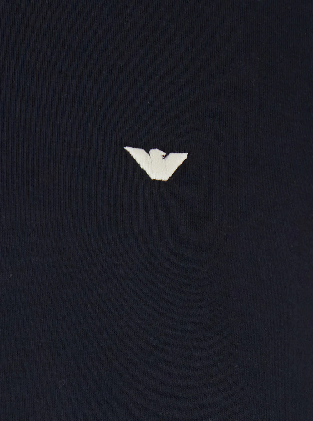 Camisola de Pescoço Alto Emporio Armani com Bordado de Logotipo na Frente e Fechamento por Zíper em Mistura de Algodão Azul para Homens Camisolas Azuis de Poliéster Elastano