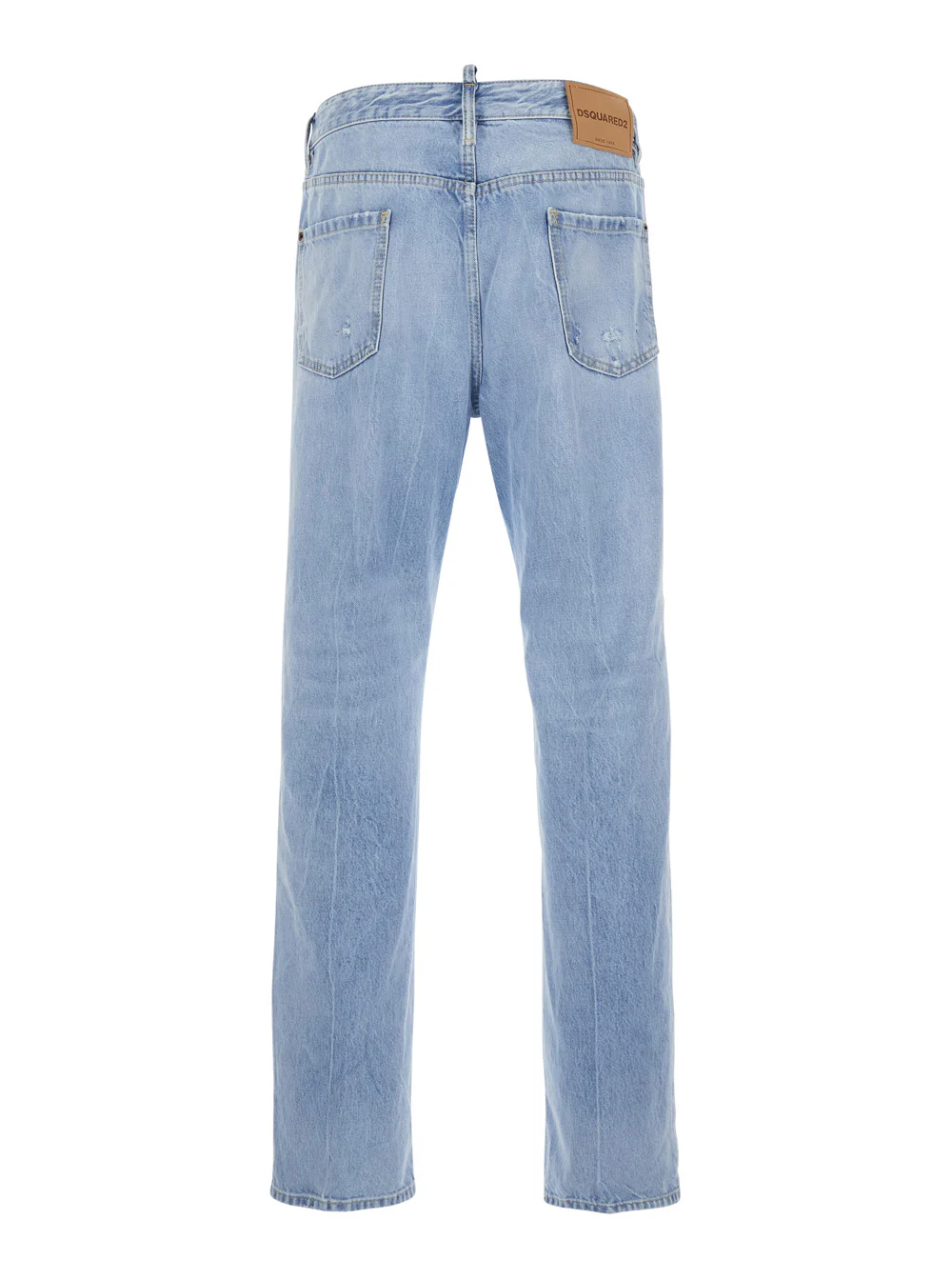 Calças Dsquared2 642 Azul com Design de Cinco Bolsos em Algodão para Homens Leve