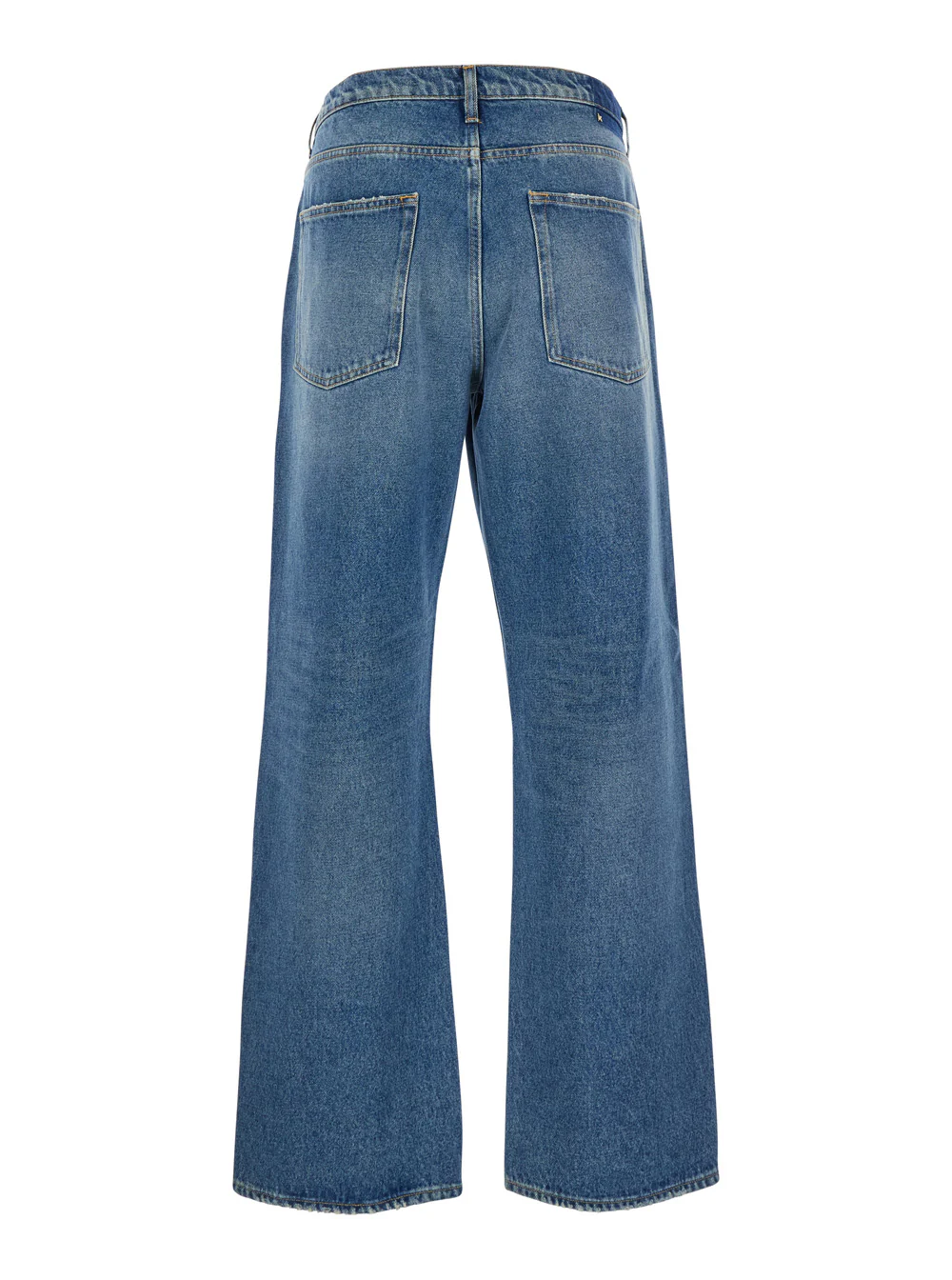 Calças Jeans Largas Azuis Golden Goose com Efeito de Cloro em Algodão para Homens Azul Calças Jeans Largas Azuis Golden Goose com Efeito de Cloro em Algodão para Homens Azul