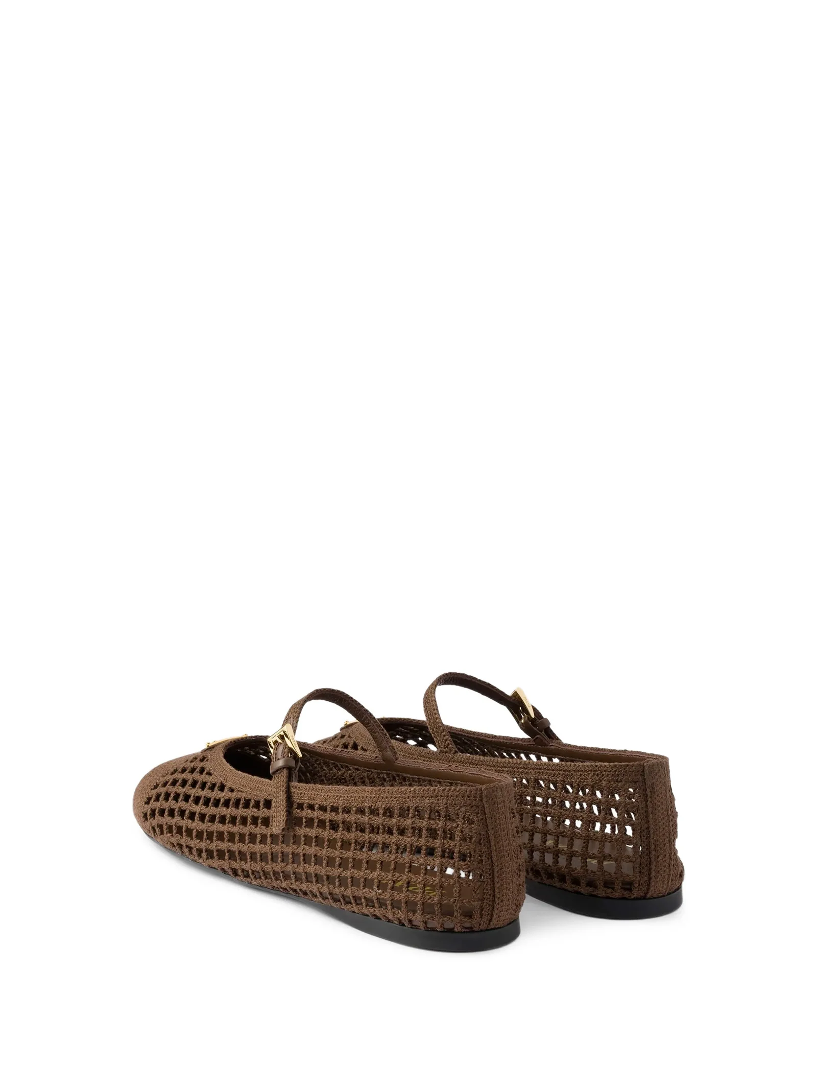 Sapatos planos Prada Marrom Co Pl