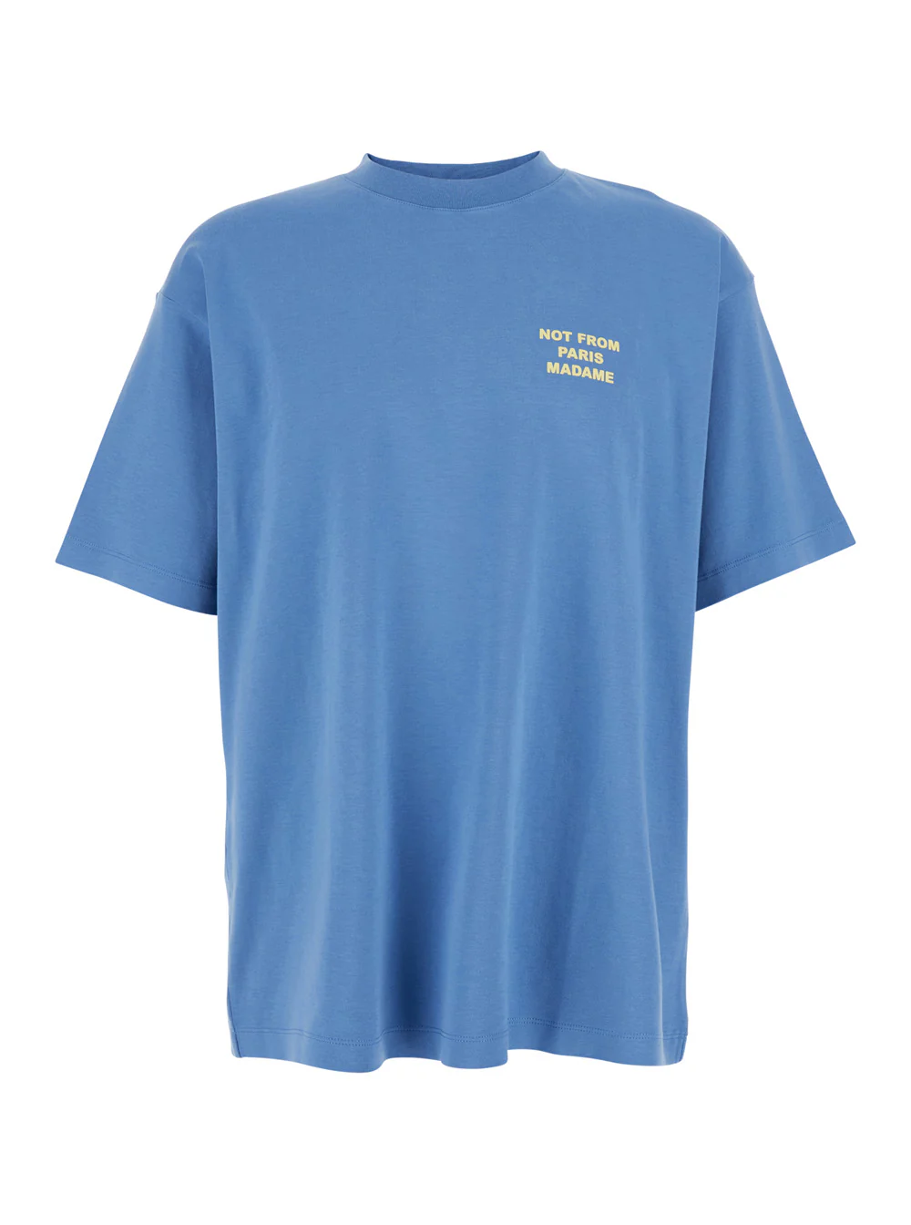 Camiseta Azul DrôLe De Monsieur com Estampa na Frente em Algodão para Homens Camisetas Azuis e Camisetas Polo Camiseta Azul DrôLe De Monsieur com Estampa na Frente em Algodão para Homens Camisetas Azuis e Camisetas Polo
