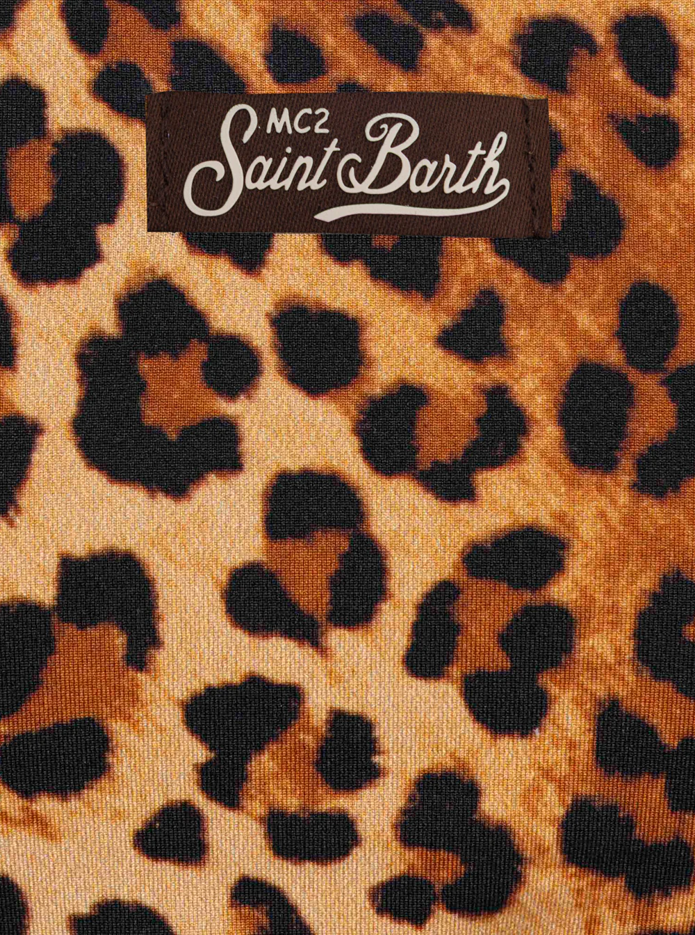 Biquíni Infantil Mc2 Saint Barth JAIDEN - AREIA LEOPARDO com estampa animalier Tecido Técnico Marrom Roupas de Praia Infantil