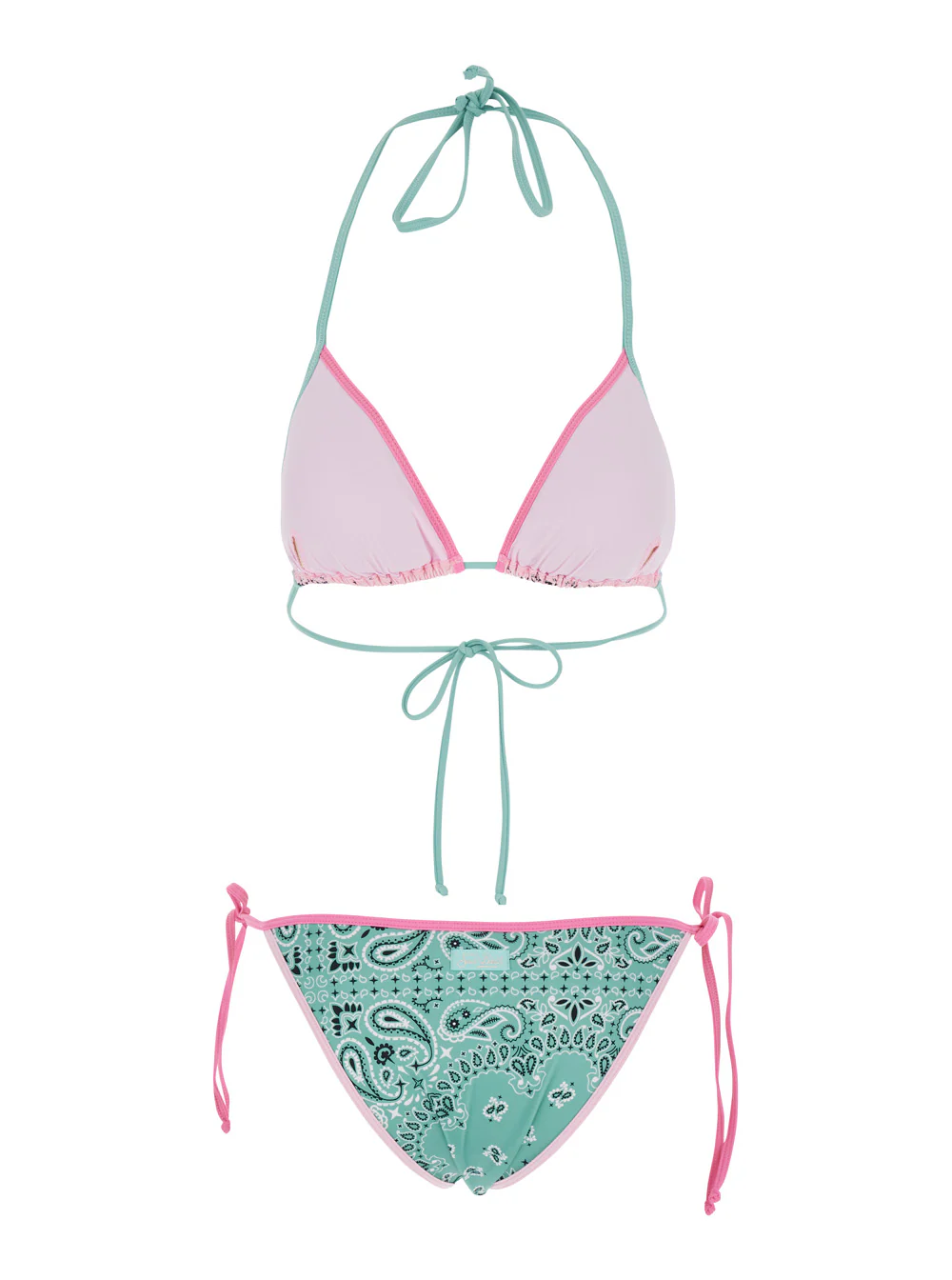 Biquíni Infantil Mc2 Saint Barth LEAH TEEN STRING com motivo de bandana multicolor Multicolor Praia