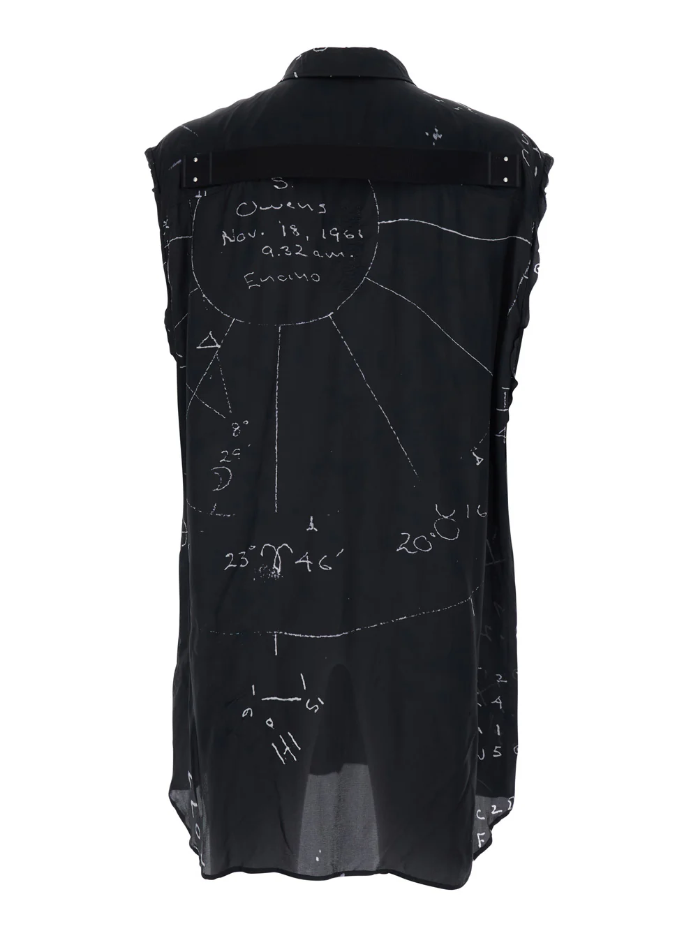 Camisa Rick Owens com gola clássica e estampa total em preto em mistura de viscose para homens Blusas Cupro Camisa Rick Owens com gola clássica e estampa total em preto em mistura de viscose para homens Blusas Cupro