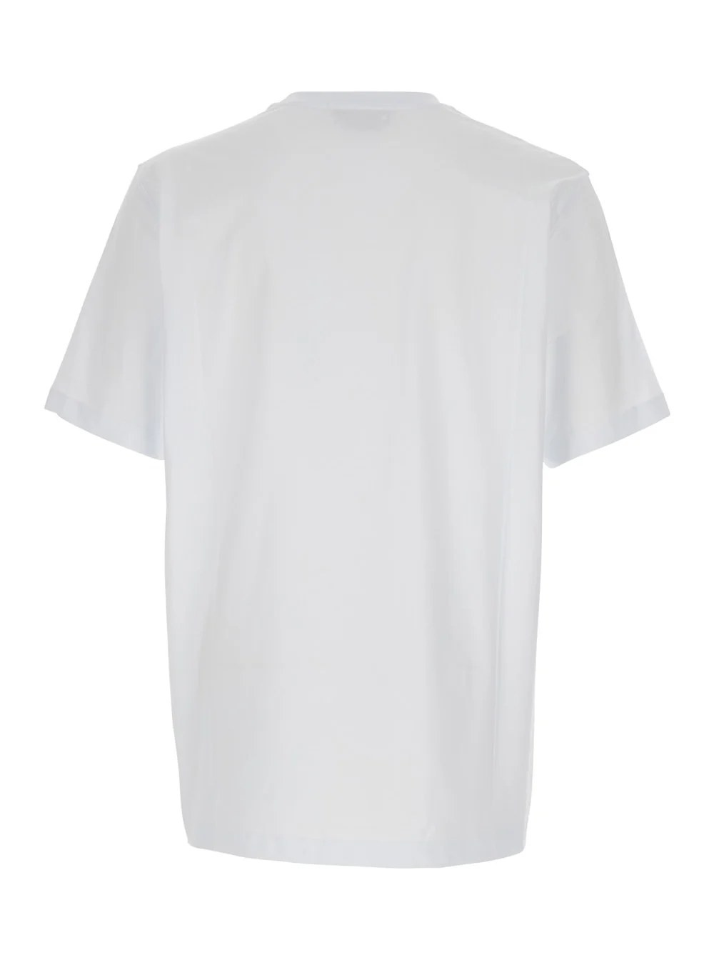 Camiseta Branca MSGM com Logotipo Letrado na Frente em Camisetas de Homem e Camisetas Polo