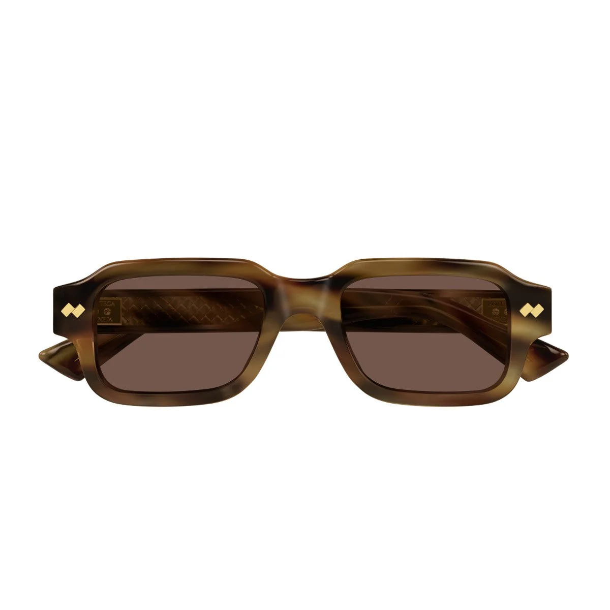 Óculos de Sol Bottega Veneta Bv1442s Linea Intrecciato Havana Acetato Riciclato