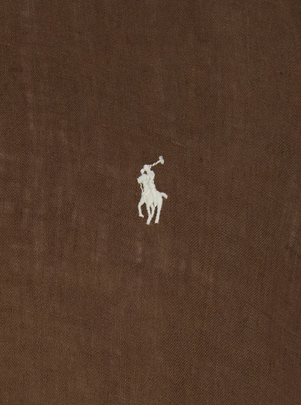 Camisa Marrom Clássica Polo Ralph Lauren com Gola Pontiaguda e Logotipo Bordado de Cavalo na Frente em Linho para Homens Camisa Marrom Clássica Polo Ralph Lauren com Gola Pontiaguda e Logotipo Bordado de Cavalo na Frente em Linho para Homens
