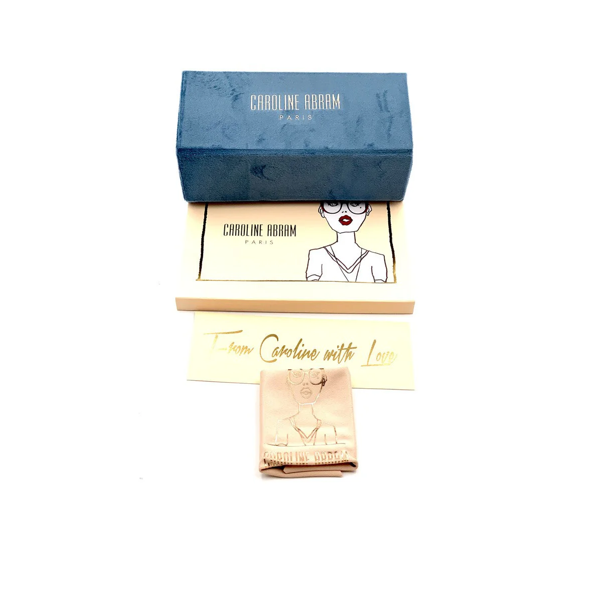 Caroline Abram 70 Blue Celluloide Óculos de Grau
