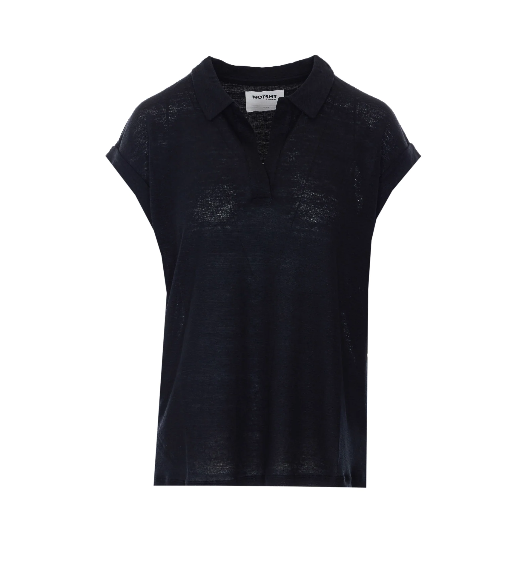 Camisetas e Polos Not Shy Preto Linho