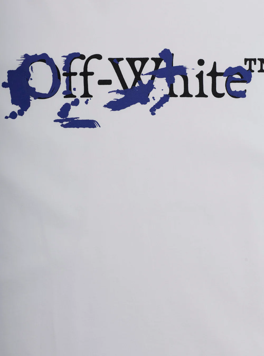 Camiseta Branca para Crianças Off White BIG BOOKISH SPLAT INK TEE S-S com Estampa Frontal em Camisetas e Camisolas de Malha