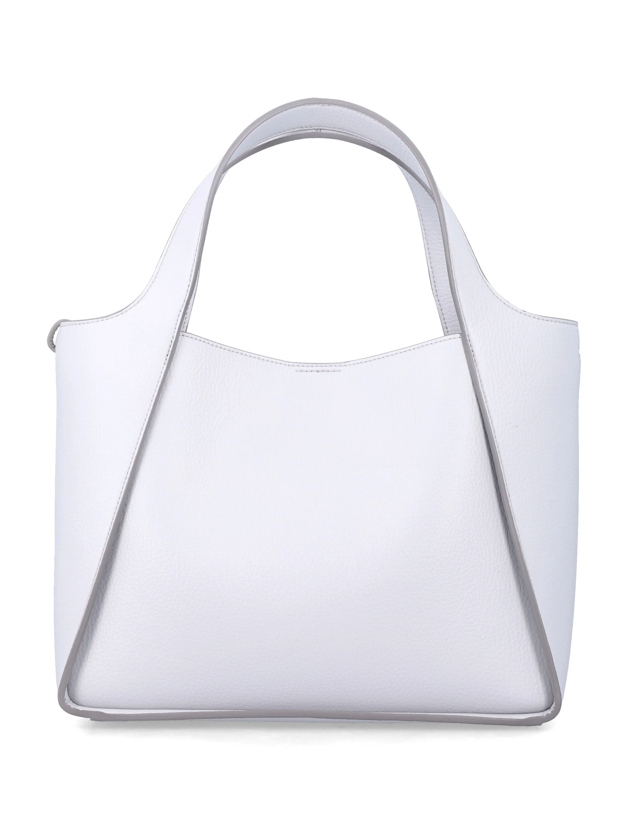 Bolsa de Mão Stella McCartney Logo Alter Mat Pearl Grey Poliamida