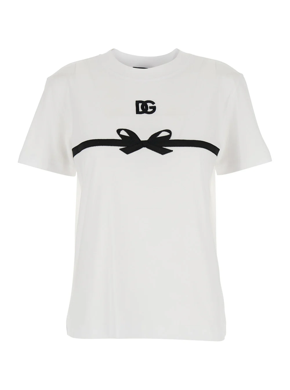 Camiseta Branca com Gola Redonda e Estampa de Logotipo na Frente em Algodão para Mulher – Camisetas e Camisetas Polo Camiseta Branca com Gola Redonda e Estampa de Logotipo na Frente em Algodão para Mulher - Camisetas e Camisetas Polo