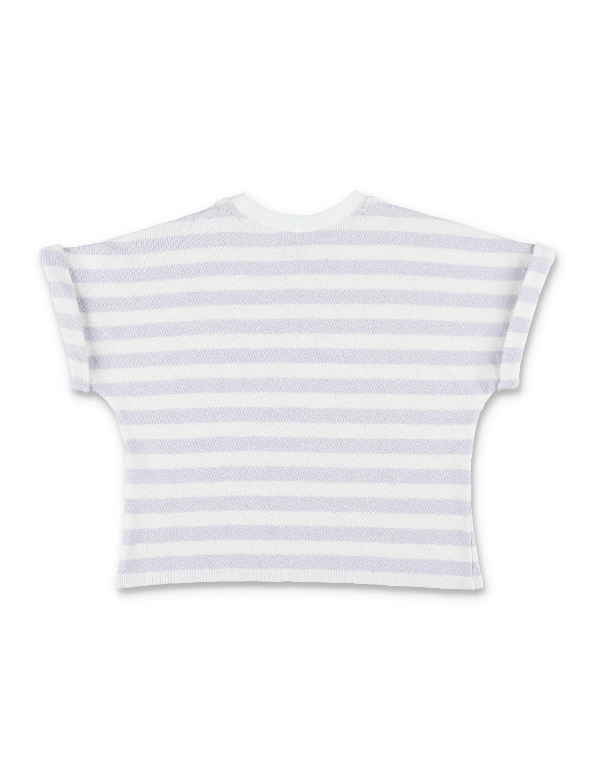 Camisola de Malha Listrada Bonpoint Farah para Meninas Lilac Listras Brancas Algodão