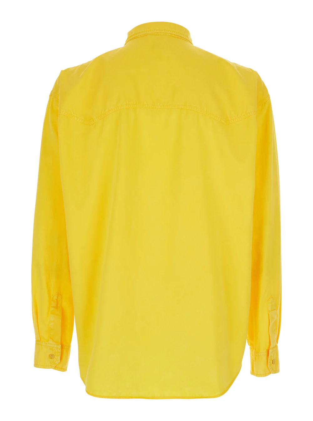 Camisa Western Amarela Versace com Detalhes em Algodão para Mulheres e Blusas