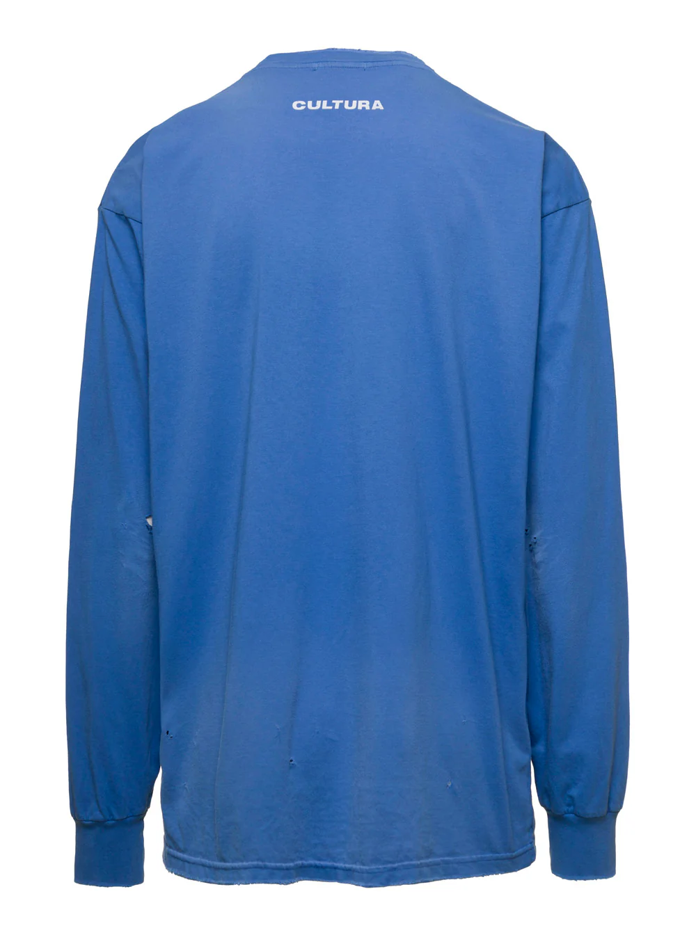 Sweatshirt Crewneck Azul Cultura com Estampa CLTR Contraste em Jersey Man Blu Sweatshirts