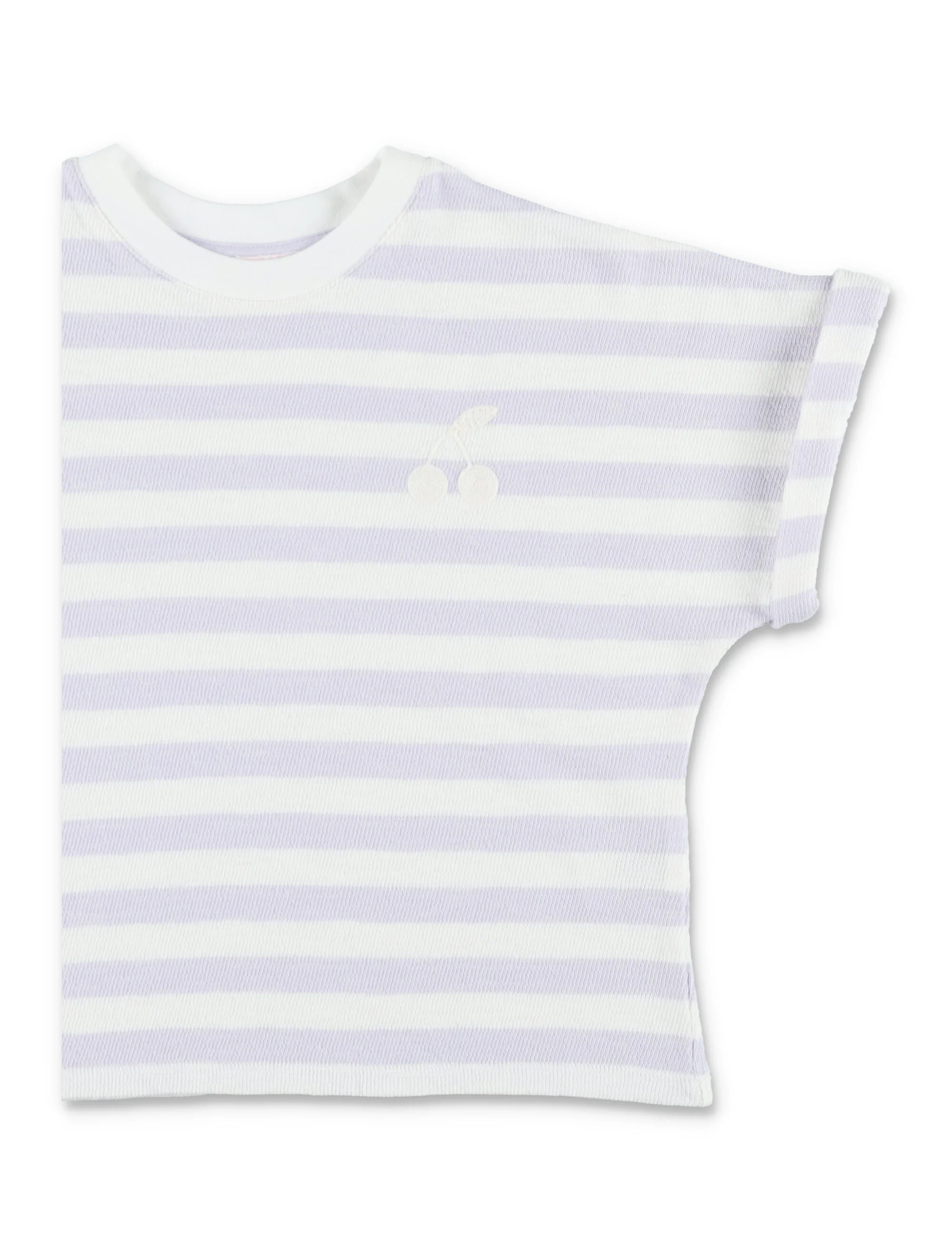 Camisola de Malha Listrada Bonpoint Farah para Meninas Lilac Listras Brancas Algodão