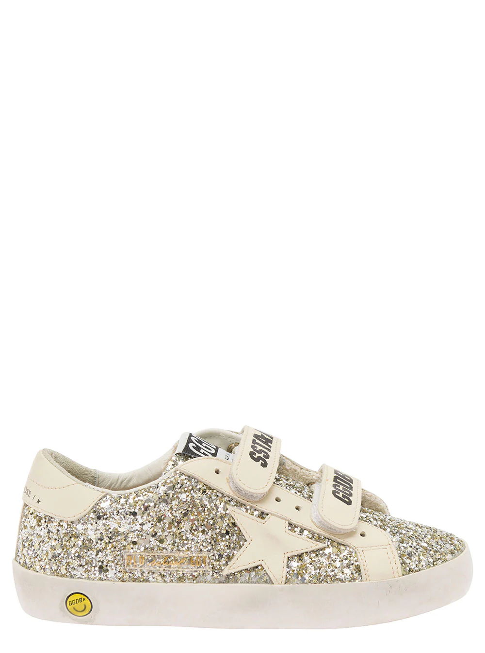 Sapatilhas Baixas Golden Goose Kids com Glitter Total em Tecido Técnico Branco para Menina Metálico