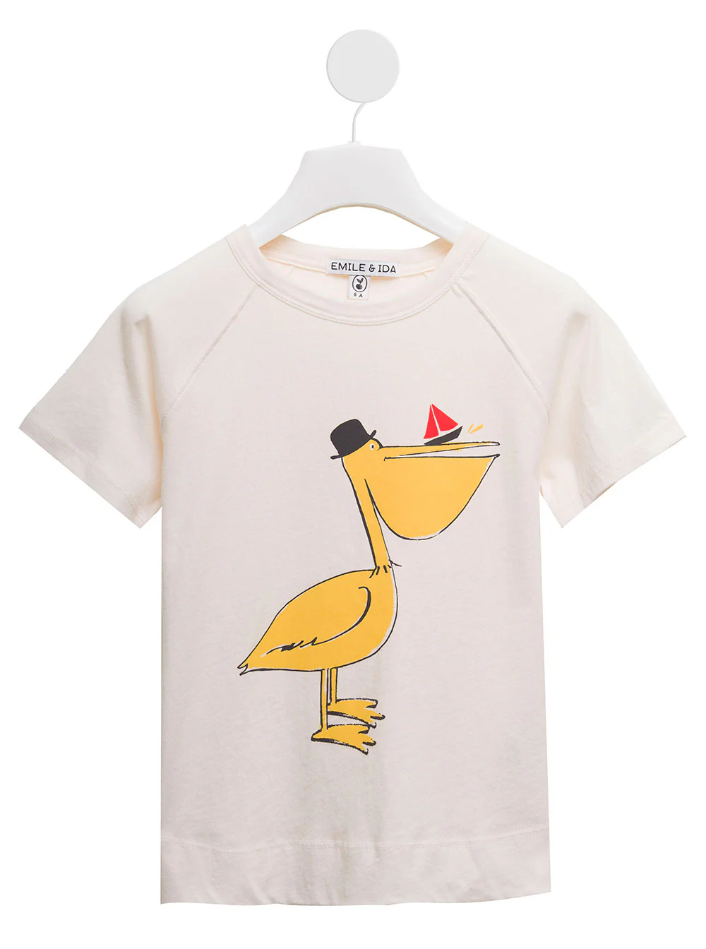 Camiseta Infantil Emile Et Ida Meninas Manga Curta de Algodão com Estampa Branca Camisetas e Camisolas