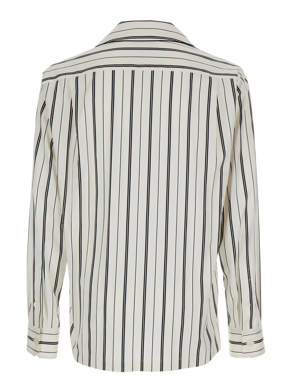 Camisa Longa com Listras Preto e Branco Dolce & Gabbana em Algodão para Homens Branco/Preto Blusas Camisa Longa com Listras Preto e Branco Dolce & Gabbana em Algodão para Homens Branco/Preto Blusas