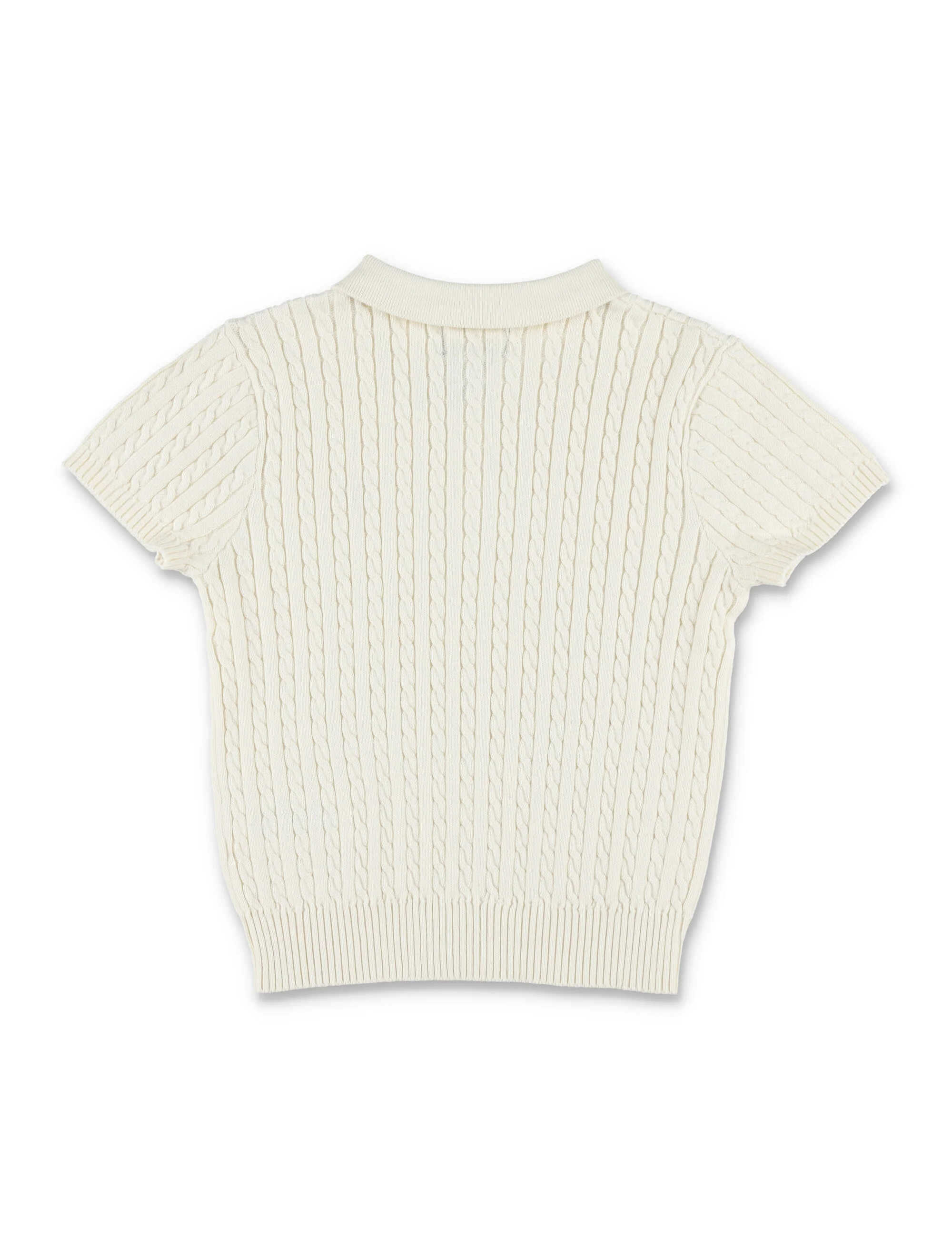 Polo Ralph Lauren Menina Mini-Cabo Malha de Algodão Creme