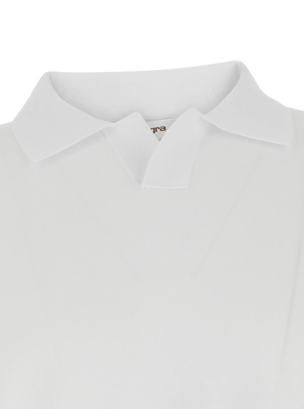 Camiseta Polo de Algodão Branco Kangra com Gola e Mangas Curtas Unissex