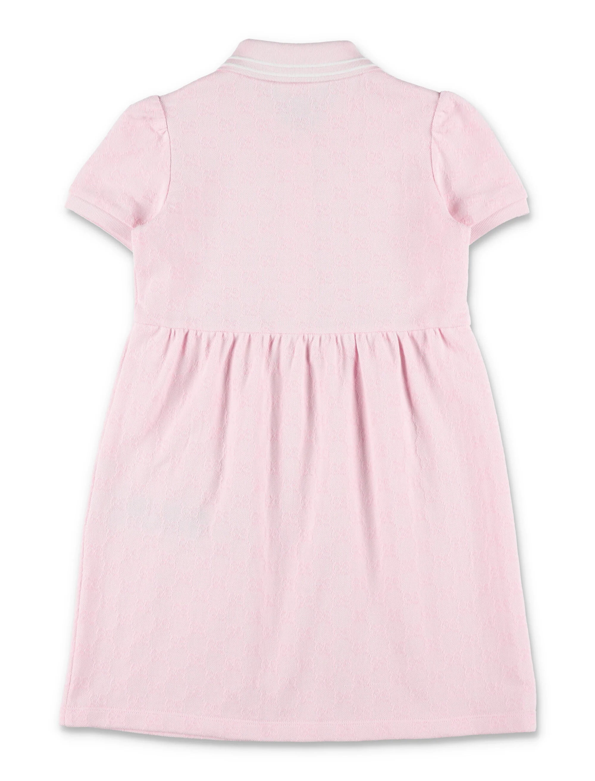 Vestido de gola polo GG piqué Gucci para meninas Baby Pink Algodão