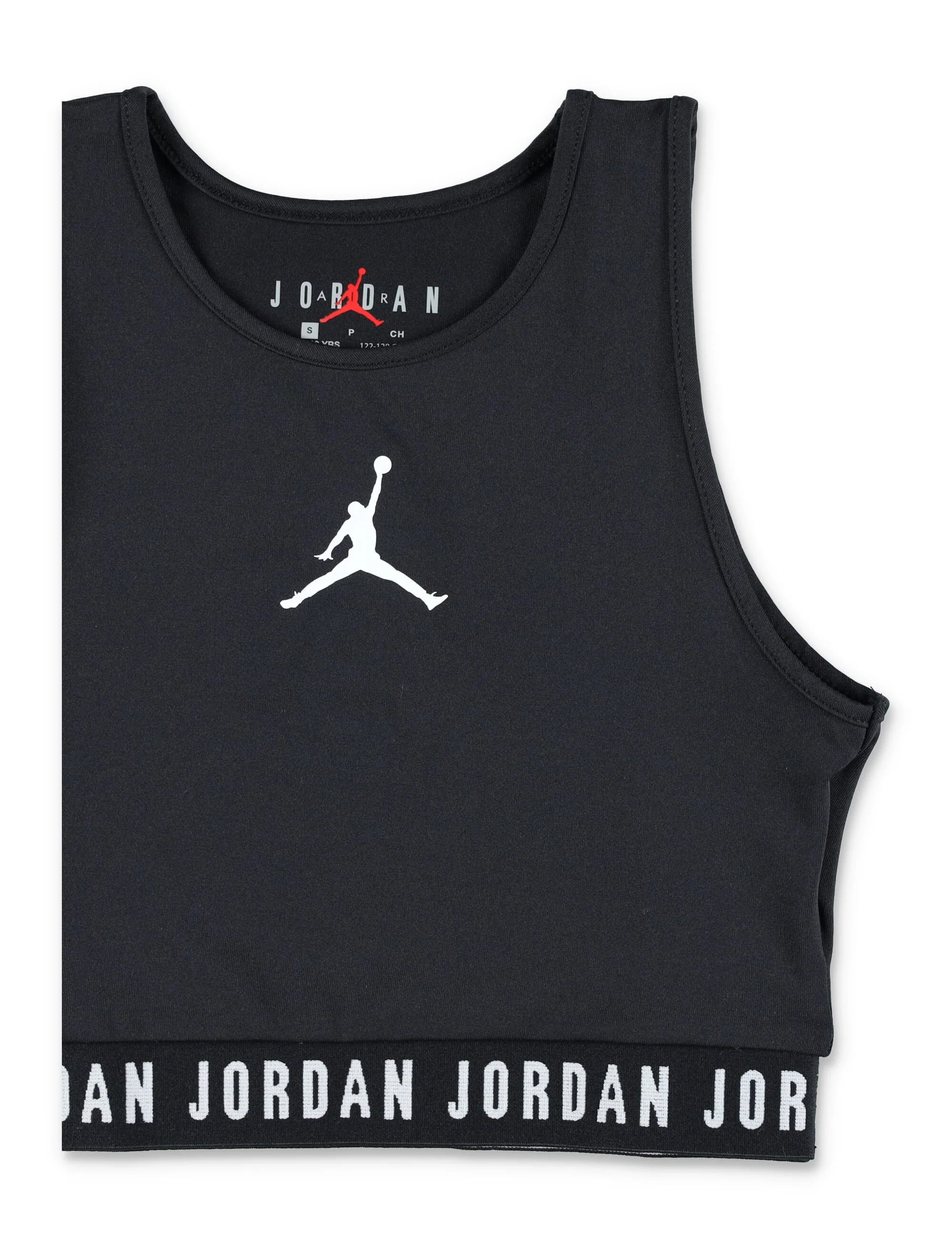 Nike Jordan Top com Logotipo para Meninas Preto Poliéster