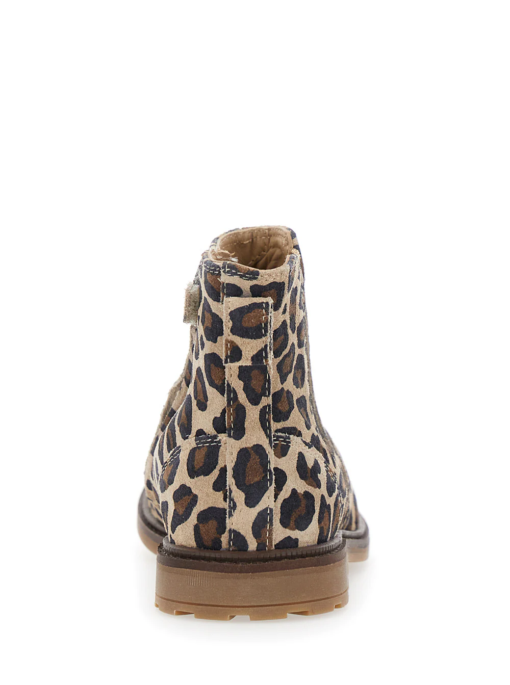 Botas de Cano Curto Pom D'Api Kids Multicolor com Logotipo Lateral e Motivo Leopardo em Tecido para Menina de Borracha
