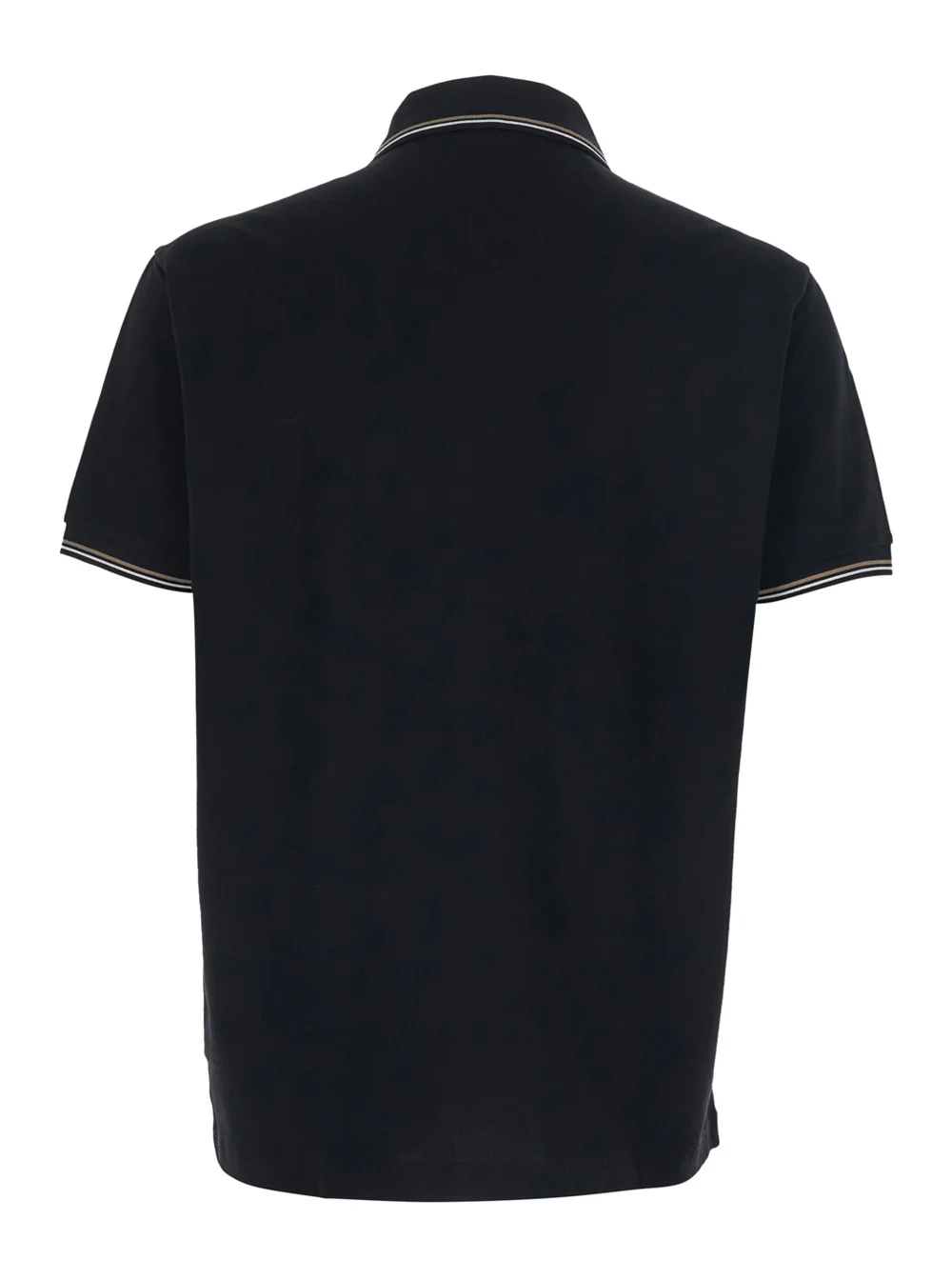 Camiseta Polo Clássica Emporio Armani com Gola Bicolor e Bordado de Logotipo na Frente em Algodão Preto para Homens Camisetas Camisas